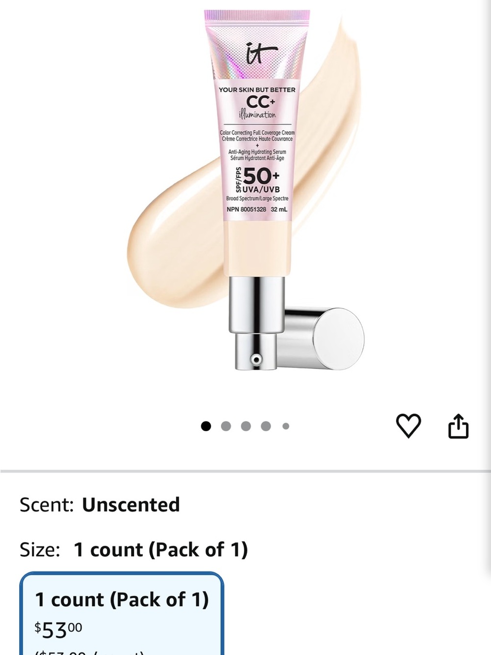 !it jeans CC+ Illumination Color Correcting Cream in Light